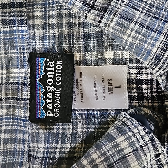 Patagonia Men's A/C Organic Crinkle Cotton Short Sleeve Shirt Size L - Picture 5 of 8